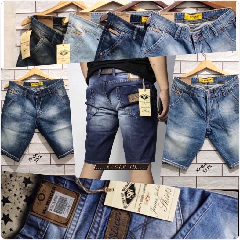 Celana pendek wiscer Original // celana pendek distro // mc.wiscer // jeans terbaru