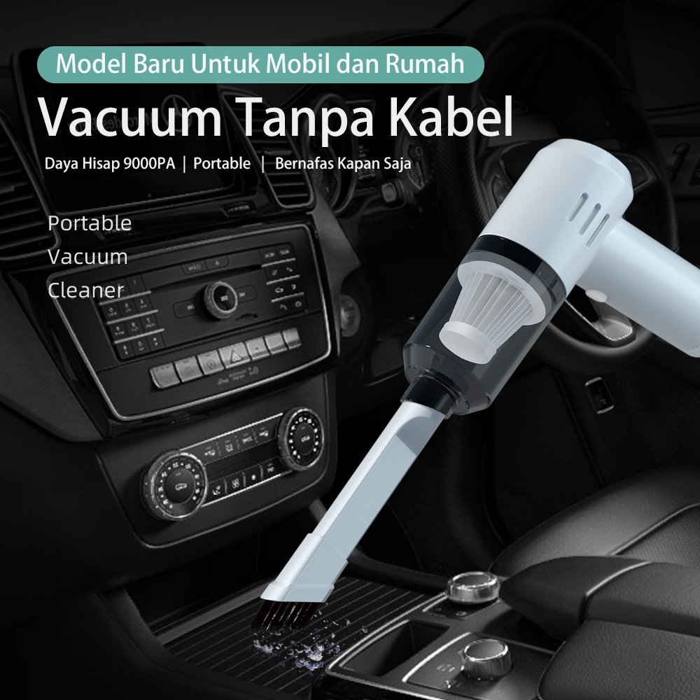 IGM toko-Home Mini Portable Vacuum Cleaner Wireless Vakuum Penghisap Debu Mobil Meja Rumah Dapat Dicas