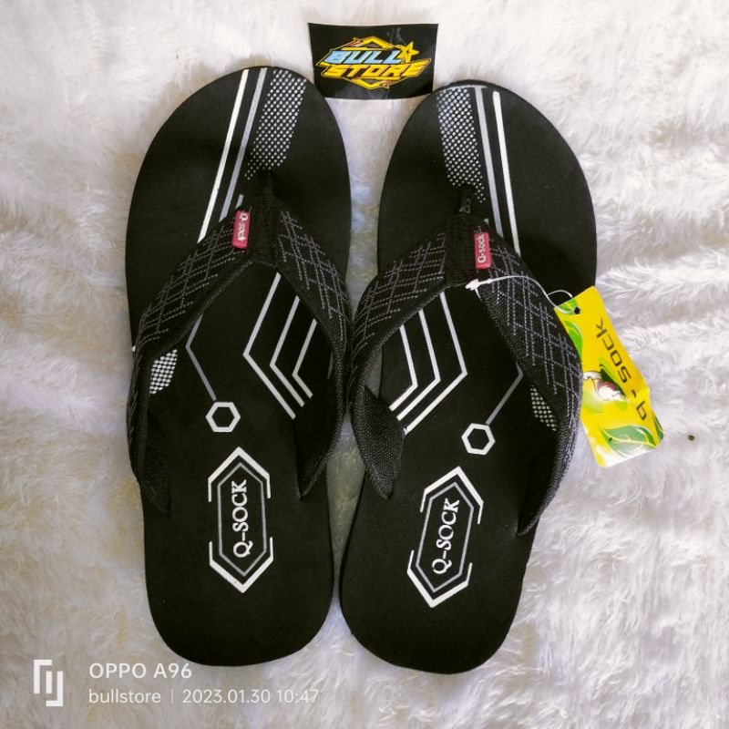Sandal Distro Original Q-SOCK/ Sandal Pria High Quality Distro/ Sandal Dewasa (BISA COD)
