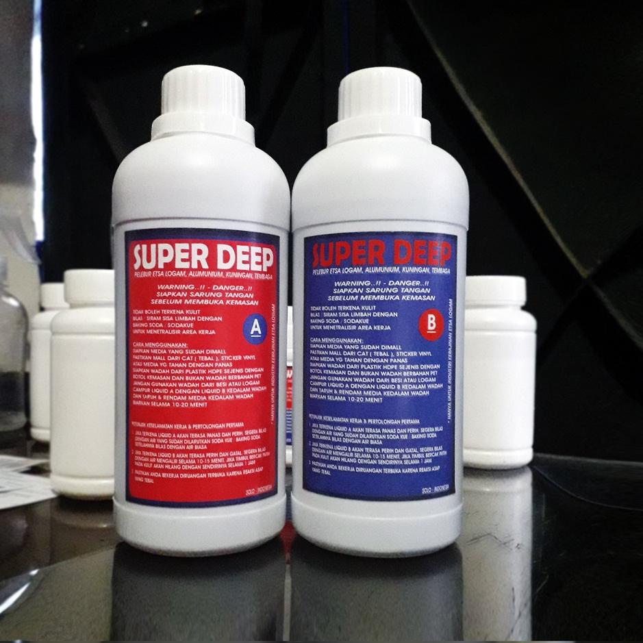 Bisa Cod - CAIRAN PELEBUR LOGAM UNTUK ETSA KUNINGAN, ALMUNIUM, TEMBAGA SEPAKET A+B 100ml Best 