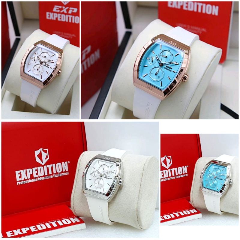 EXPEDITION E 6800 JAM TANGAN WANITA E 6800 RUBBER ORIGINAL