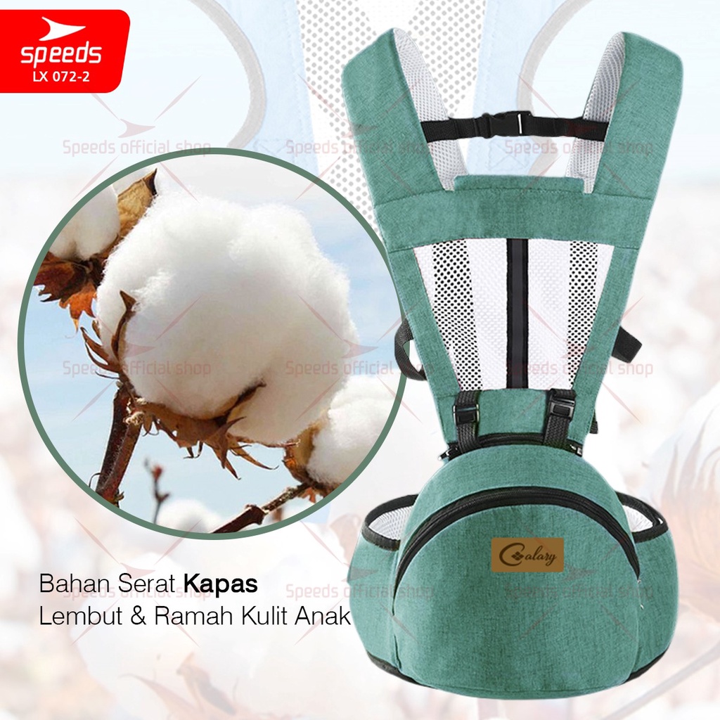 SPEEDS Gendongan Bayi Hipseat Baby Carrier Mom Baby Bedongan Bayi Kangguru Bahan Breathable LX 072-2