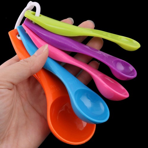[COD] Sendok Takar Set 5 in 1 Warna warni - Sendok Takar bumbu dapur susu bayi