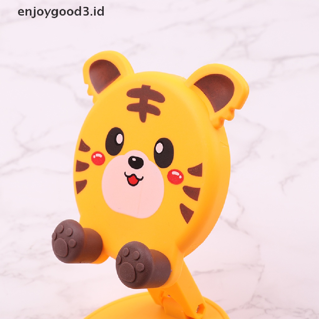 【 Rready Stock 】 Universal Adjustable Cell Phone Stand Cartoon Desk Angle Height Adjustable Phone Holder For Pad Mobile Phone Desktop Decoration （ ID ）