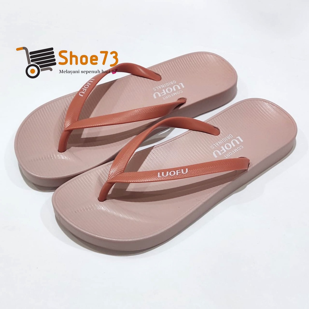 LUOFU F 2303 - A01S SIZE 36-40 ORIGINAL l Sandal jepit jelly wanita l Sendal jepit cewek impor