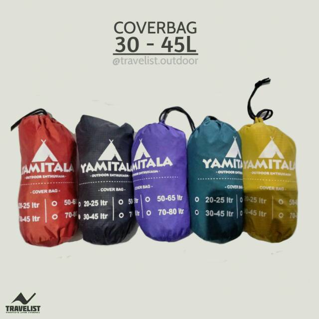 COVER BAG/ RAIN COVER PELINDUNG TAS DARI HUJAN 30-45 L  -  YAMITALA