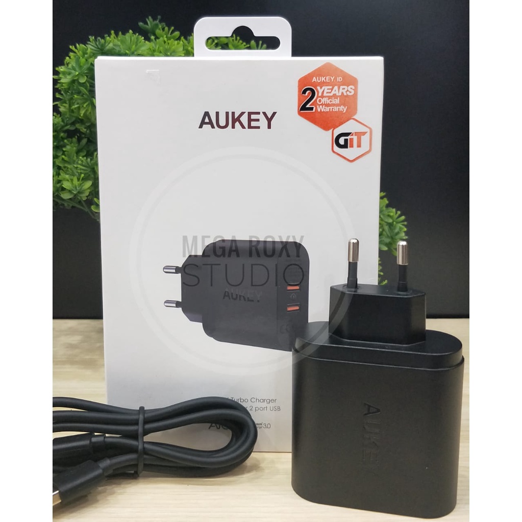 Aukey Charger PA-T16 2 Ports 36W QC 3.0 - 500076 charger aukey 2usb