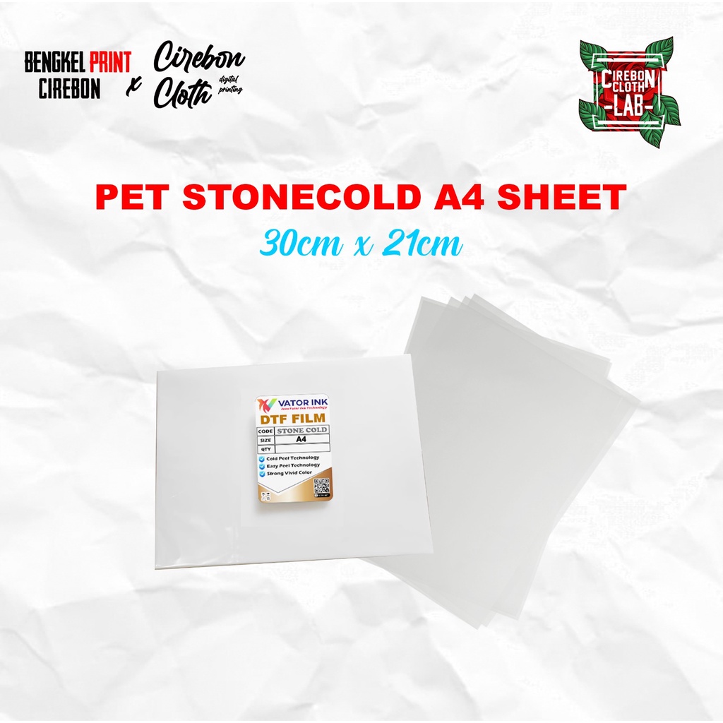 PET Film Stonecold A4 Sheet Satuan