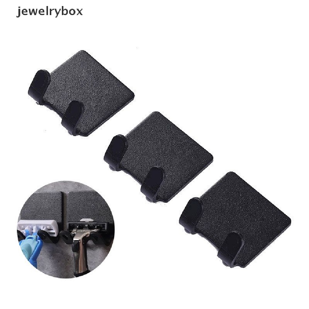 [jewelrybox] 2pcs Punch Free Razor Holder Penyimpanan Kait Dinding Pria Cukur Alat Cukur Rak Kamar Mandi Razor Rack Dinding Aksesoris Kamar Mandi Butik