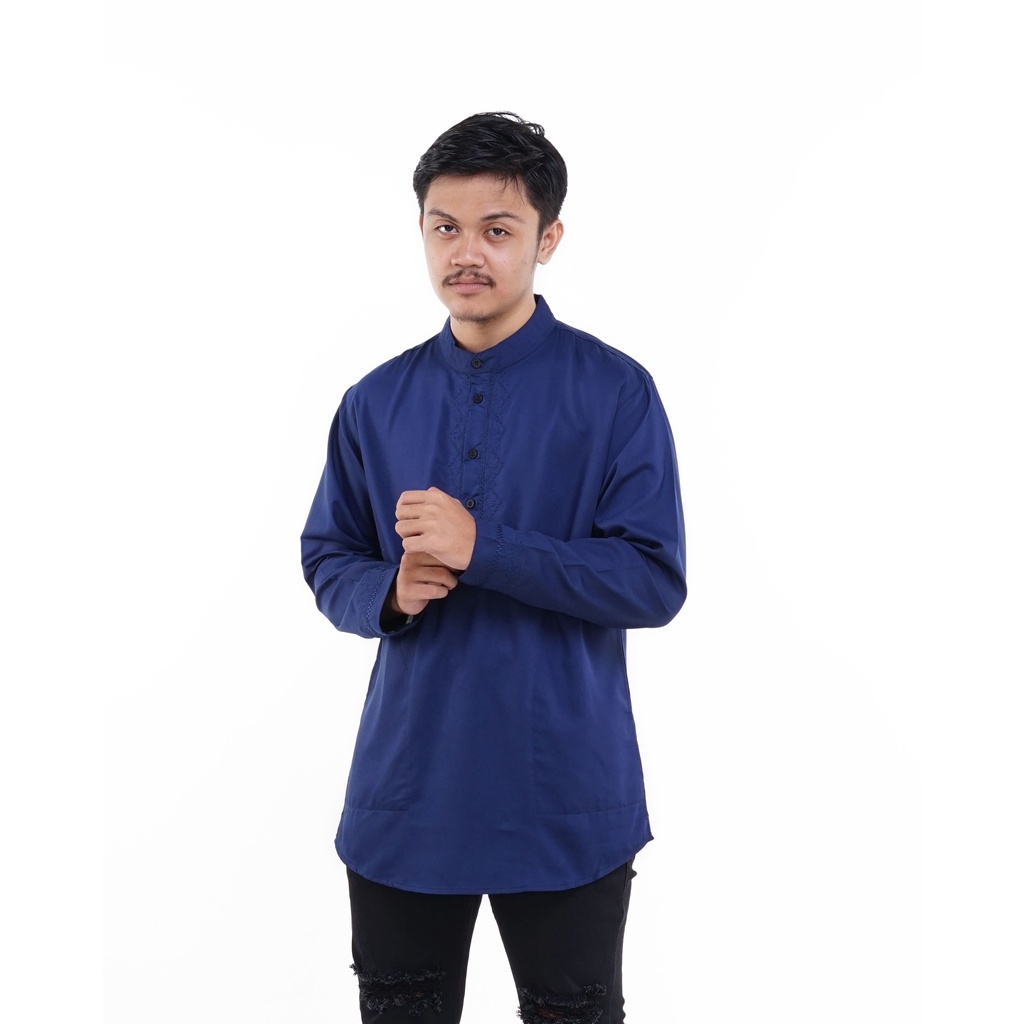 KEMEJA / BAJU KOKO FRIDAY KILLER JUMBO SIZE | GRAIL ALL NAVY LONGSLEEVE