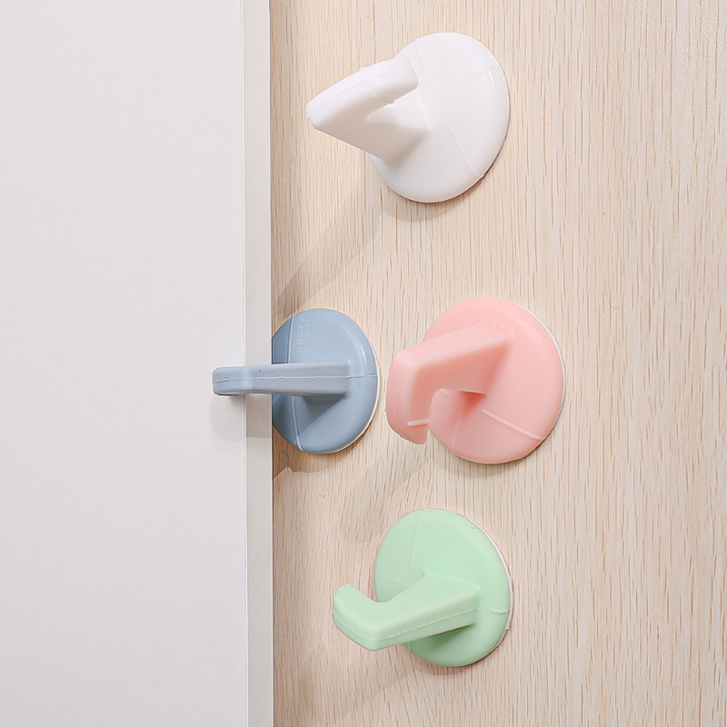 4warna Silikon Tebal Pelindung Dinding Door Stopper/Gagang Pintu Mute Pad Anti-Tabrakan Dengan Pengait