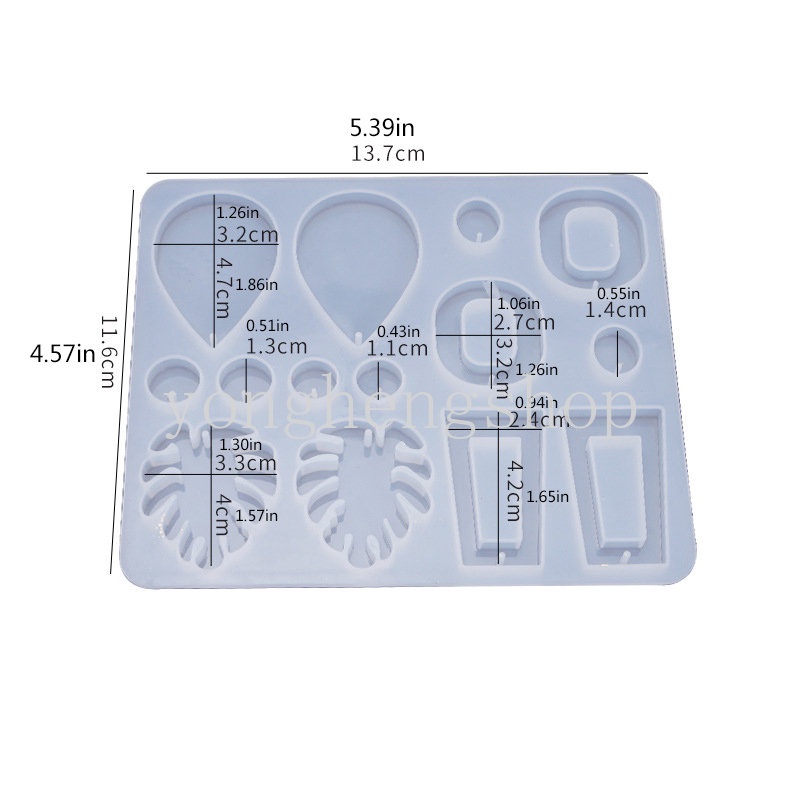 Anting Liontin Perhiasan Cetakan Silikon Resin Casting Cetakan DIY Kristal Epoxy Handmade Craft Making Tool