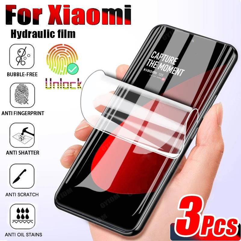 3pcs Untuk Xiaomi Black Shark 2 3 3s 4 4 S 5 Pro RS Film Pelindung Layar Full Cover Hydrogel Film Dengan Alat