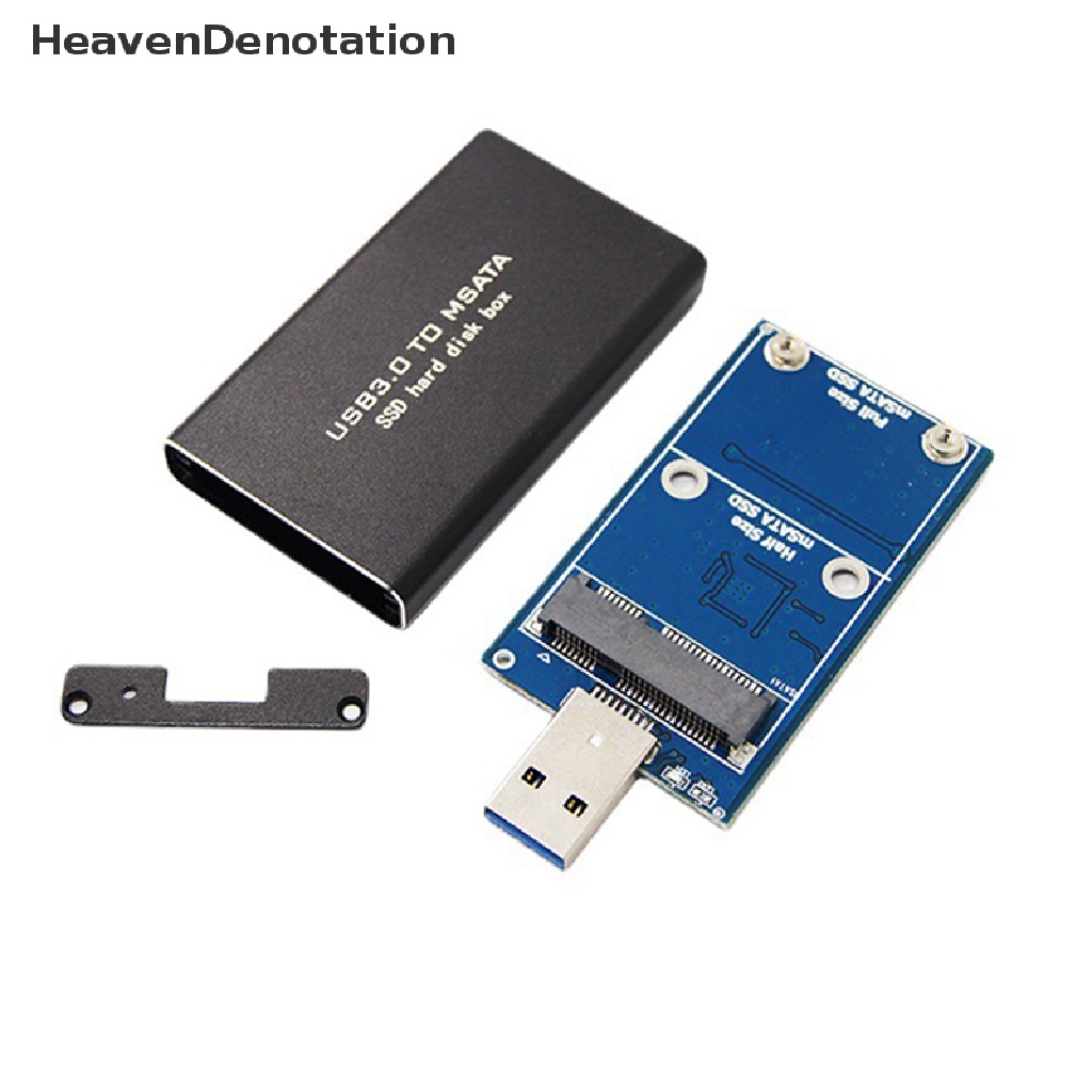 [HeavenDenotation] Msata Ke SSD solid state USB3.0 Case Hard Disk Adapter HDD Eksternal Handphone Box HDV