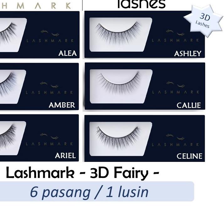 ✮ BULU MATA LASHMARK Eyelashes - 3D Fairy - 6 pasang / Lusinan ⅎ