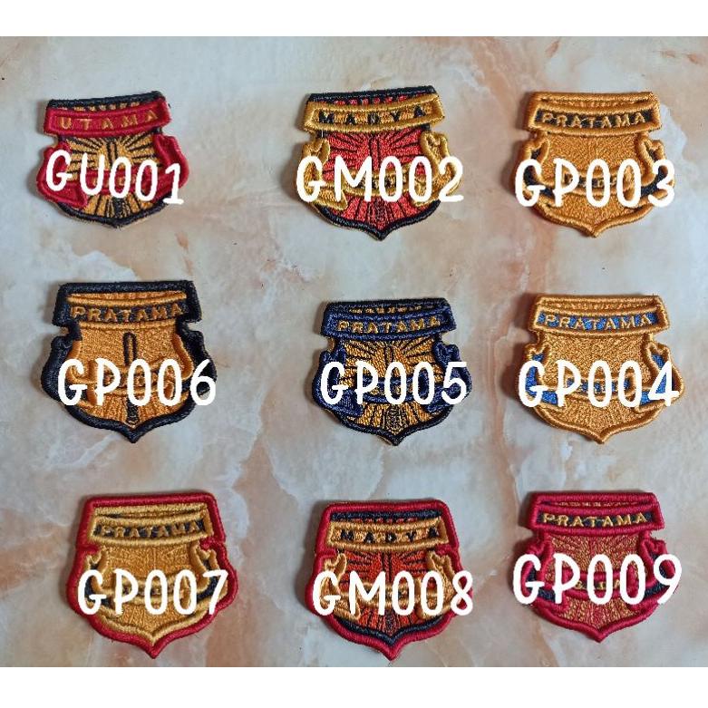 8.8 Logo Gada Pratama//madya//utama Atribut Satpam Bordir Timbul 3d