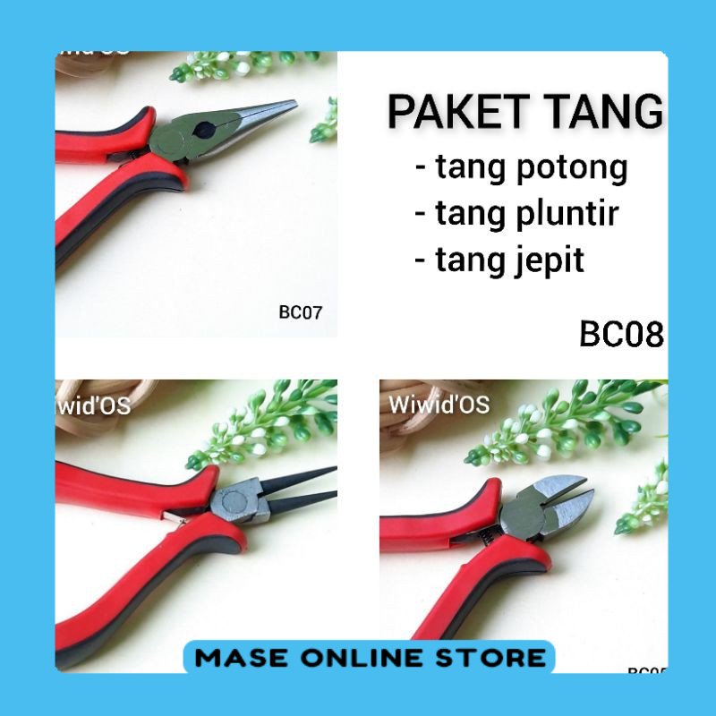 MST 1 SET TANG AKSESORIS MERAH BC08 MASESTORE