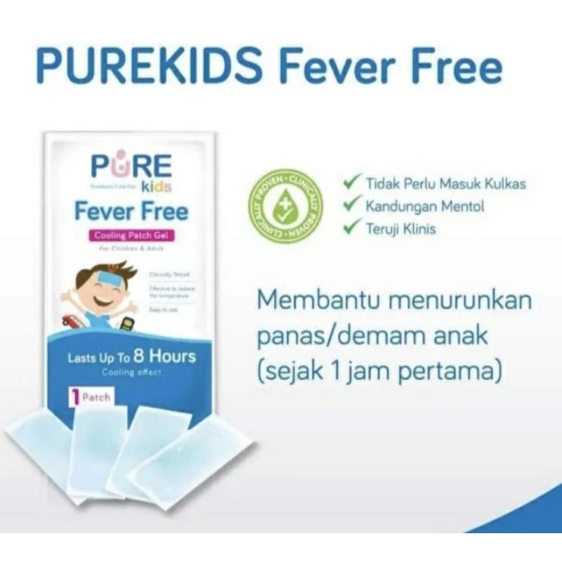 PureKids Fever Free Cooling Patch Gel isi 4 sheet