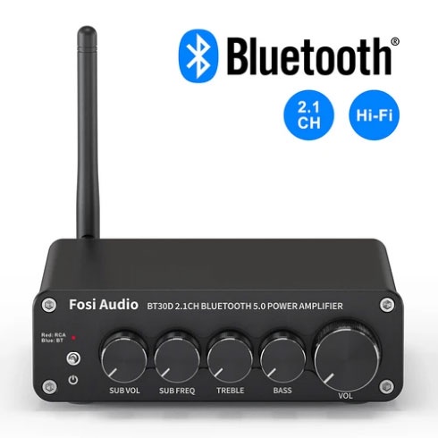 Fosi BT30D Audio Bluetooth 5.0 Amplifier 2.1 with Bass Treble Control - BT30D