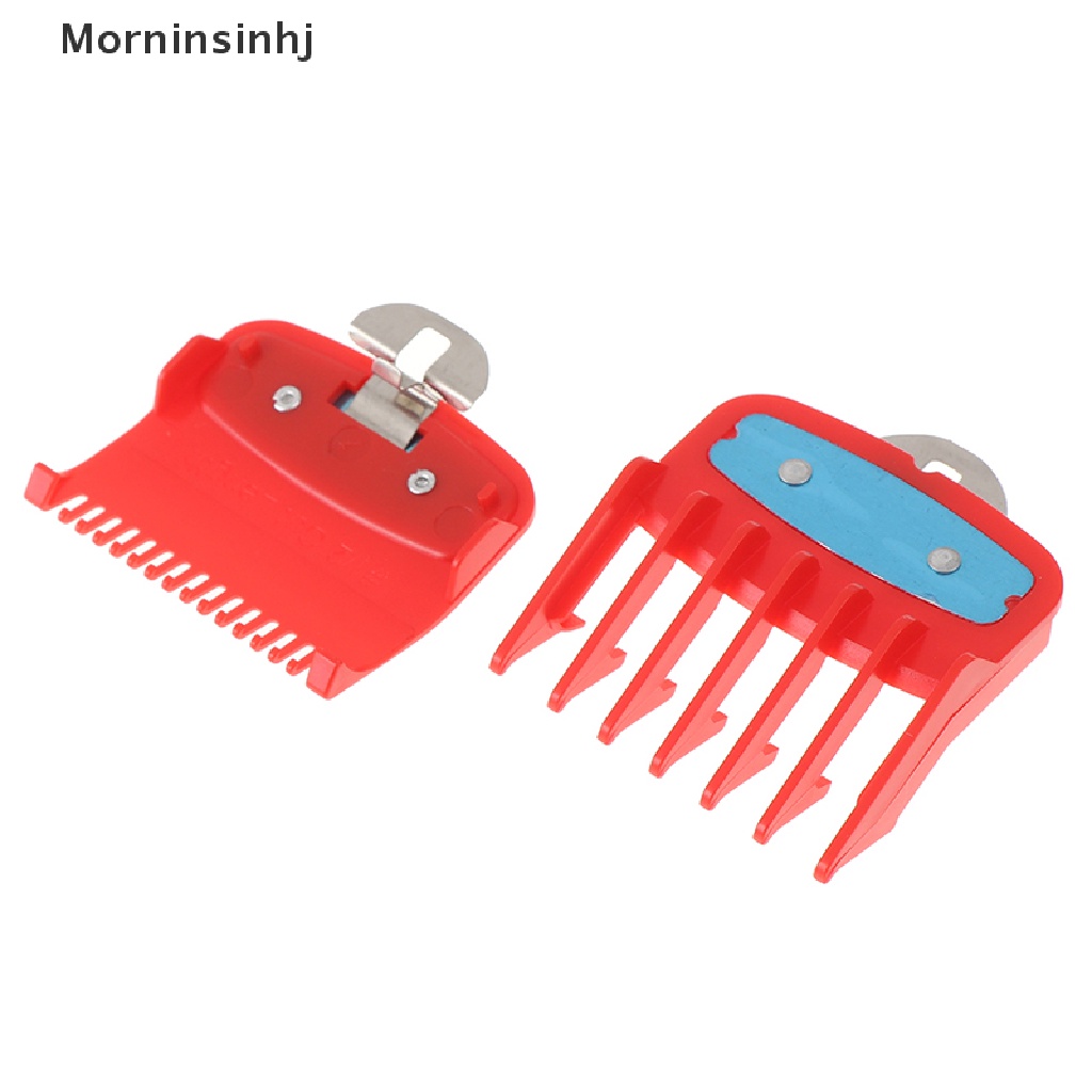 Mornin 1.5 +4.5mm Size Guide Comb Set Sisir Tempel Merah Dengan Holder Metal Clipper id