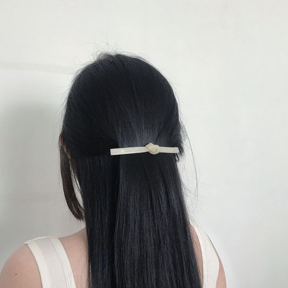 NEEDWAY Needway Knotted Spring Clip Fashion Personality Simple Untuk Gadis Asam Asetat Hiasan Kepala Hadiah Untuk Wanita Perempuan Klip Rambut