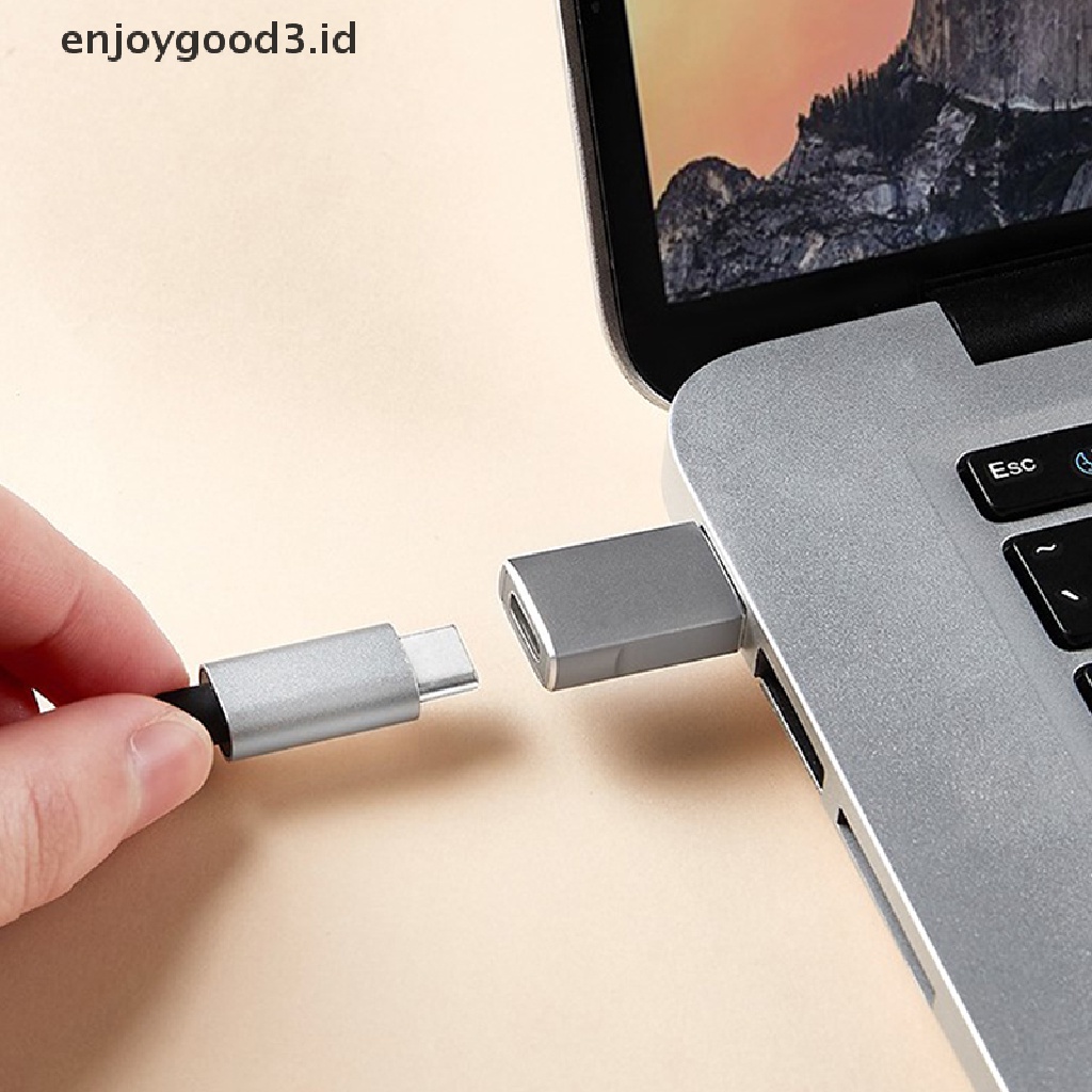 【 Rready Stock 】 Type-C Male to USB 3.0 Female OTG Adapter Converter With lanyard Charging Cable Charger Adapter Connector Cable Adapter USB Type C （ ID ）