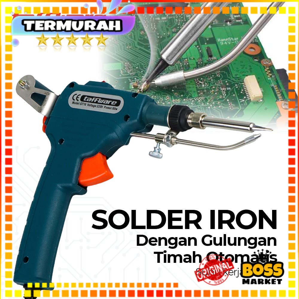 Solder Tembak Listrik Timah Otomatis 60 Watt Iron Automatic 60W Solder Timah Otomatis Tembakan