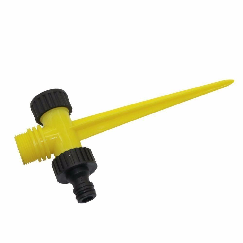 Sprinkler Agustina Setelan Pertanian Kuning Untuk Rocker Taman Dengan Double Outlet Fixing Bracket Jet Spinkler