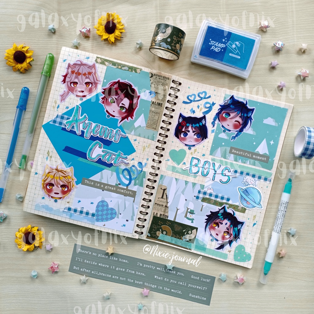 

Anemo cat boys sticker set (Waterproof matte sticker)