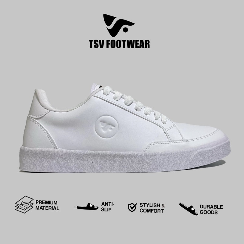 TSV FOOTWEAR-MOLLY WHITE-SEPATU WANITA PRIA SNEAKERS PUTIH SEPATU TERBARU SNEAKERS PRIA SEPATU WANIT