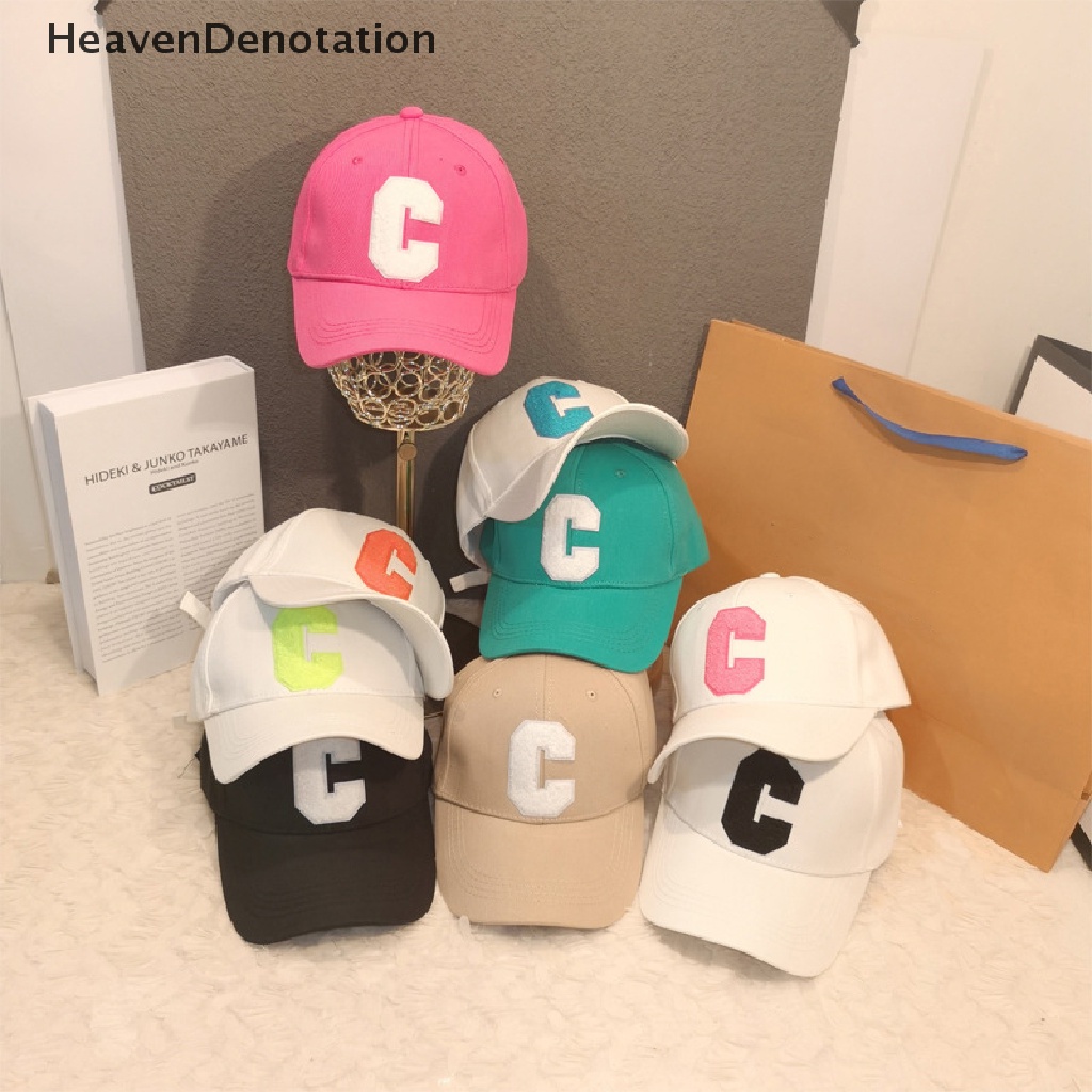 [HeavenDenotation] Topi Baseball Mode Baru Untuk Wanita Dan Pria Katun Lembut Top Hats Bordir Huruf C Musim Panas Topi Matahari Topi Snapback Kasual kpop HDV