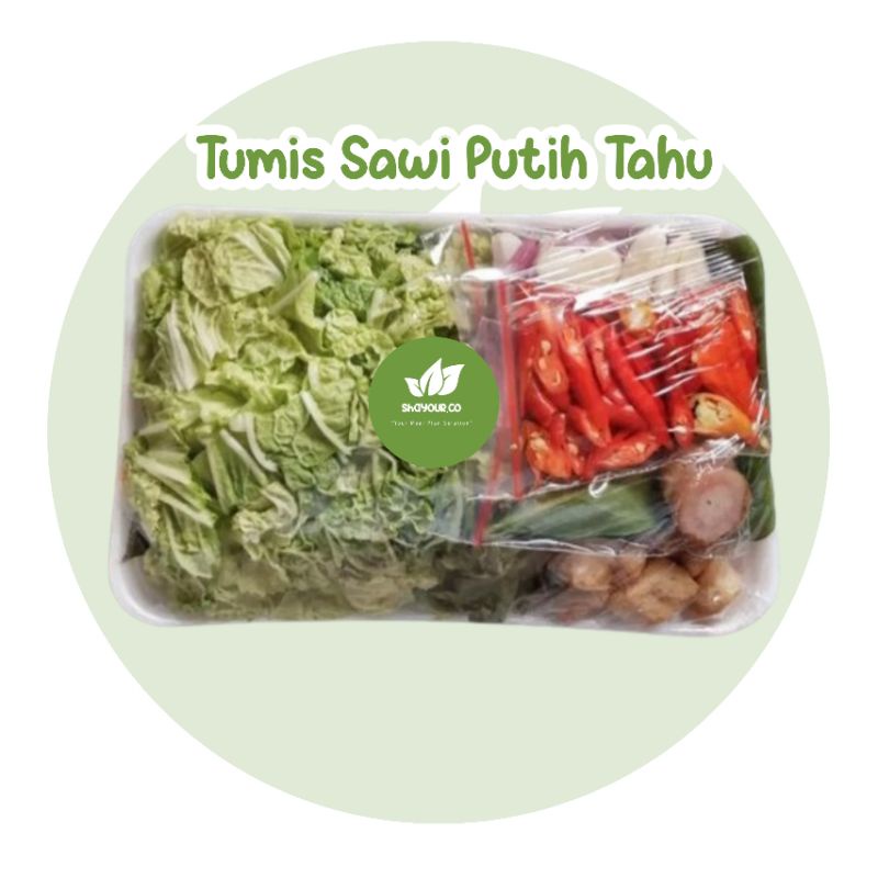 

Paket Sayur Instan Praktis Jogja / sayur pack / paket sayur Tumis Sayur Sawi Putih Tahu - Shayour.co