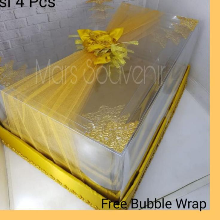 

Kejutan Hari Ini Box Hantaran Seserahan Mika Tile Gold 1 Set Isi 4 Box -