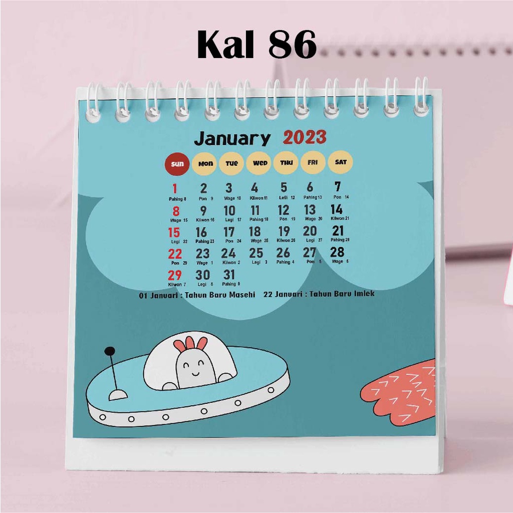 

Hanabi Kalender Mini 2024 / Kalender Meja 2024 Custom KAL86