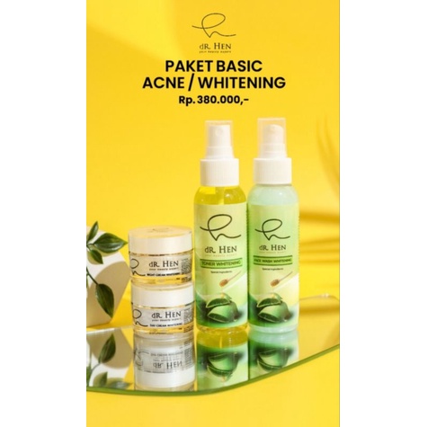(READY STOK) SIAP KIRIM dr Hen Skincare - Paket Basic WHITENING / Paket Basic ACNE dR. HEN  , SKINCA