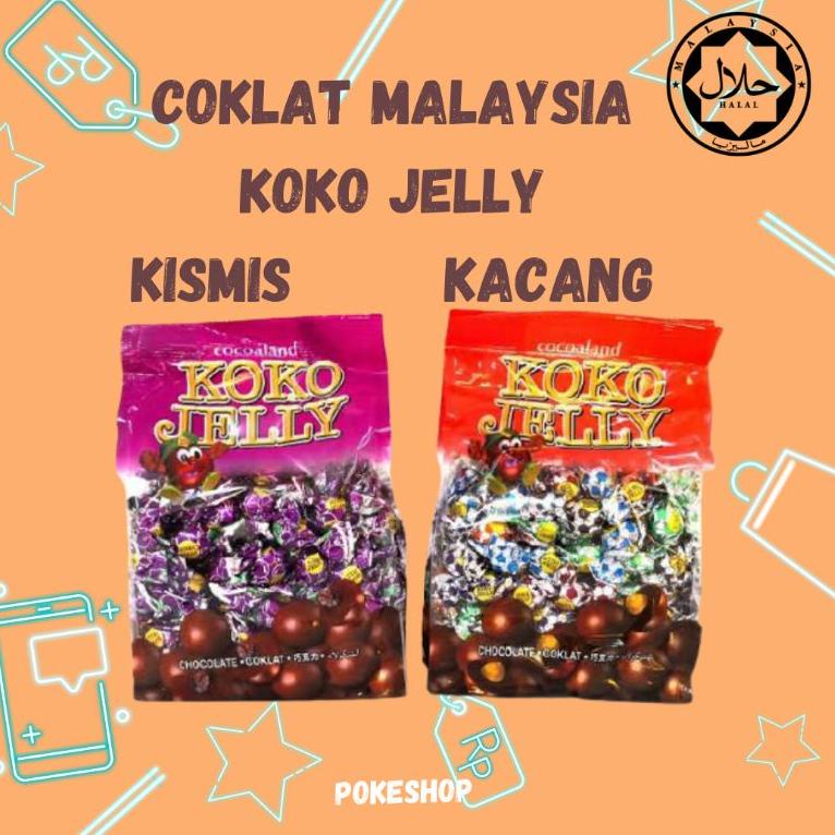 

V36 KOKO JELLY COKELAT MALAYSIA Halal 120g - TRUFFLE - Coklat KISMIS KACANG Ready!!! CUCI GUDANG ⁂