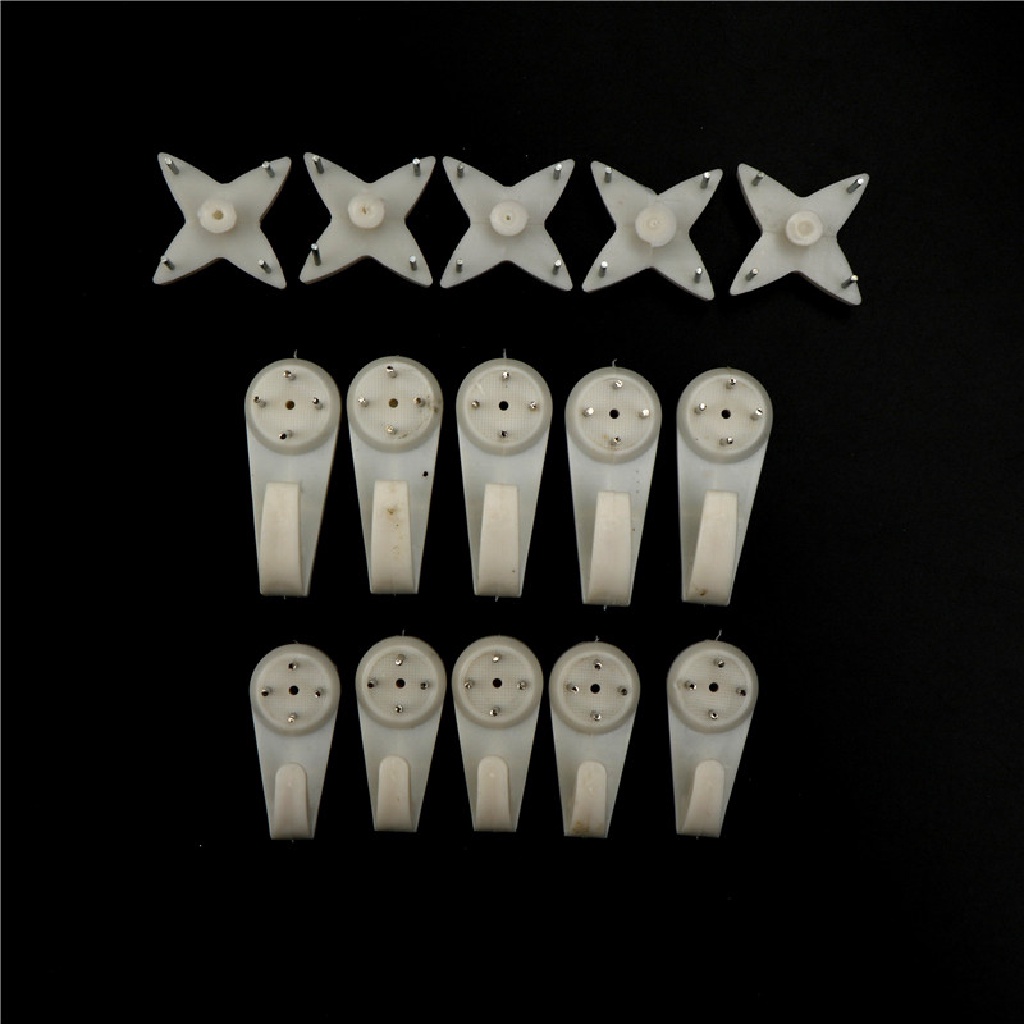 [Brightnessdin1] 10pcs Bingkai Foto Dinding Gantung Gambar Tepuk Dinding Solid Paku Non-trace Nail Hooks Butik