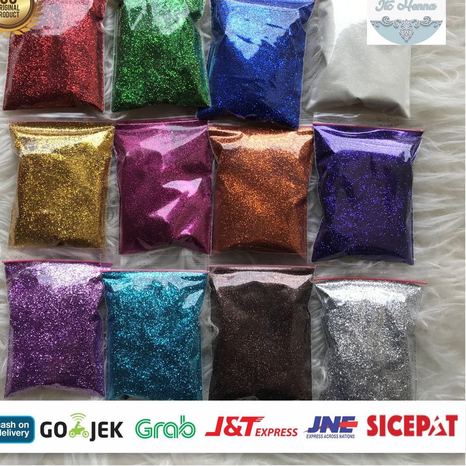 ✯Terbaru✔ 100g Glitter Serbuk Glitter Powder / Glitter Bubuk Powder Nail Art Gliter Serbuk Glitter B