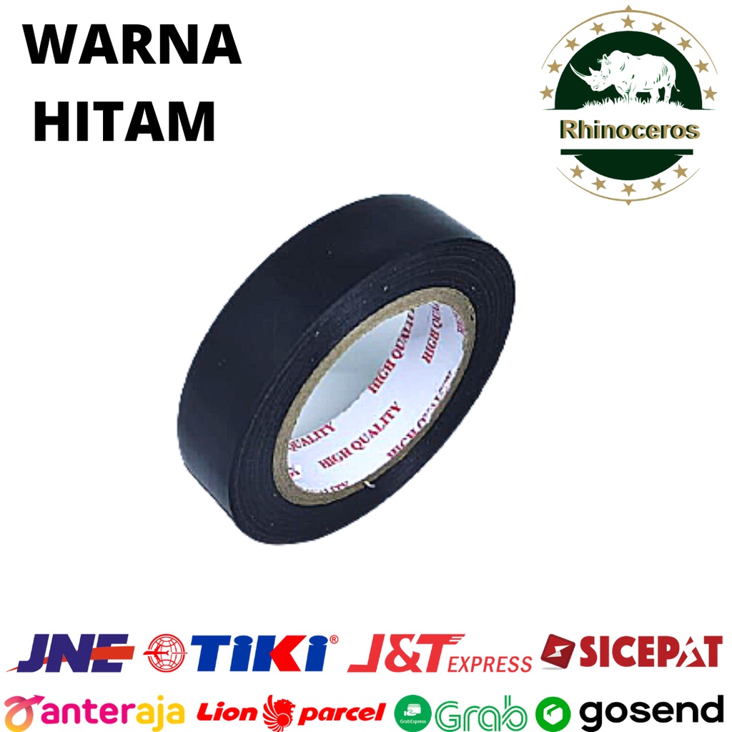 Isolasi Listrik Lakban Kabel Lisrik Hitam 18MM x 20Yard Tahan Panas