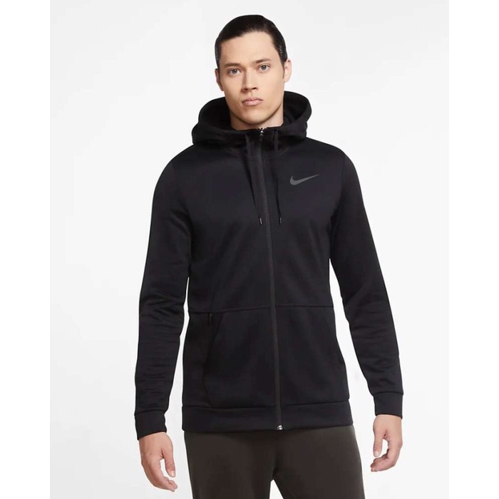 Jata Jaket Training Nike Therma Hoodie Zip Dry Fit (Cu6232 010)