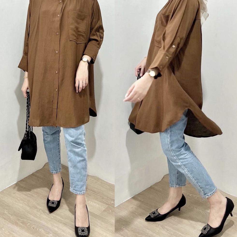 CHEKOUT LISA TOP / TUNIK BAJU ATASAN WANITA / KEMEJA OOTD