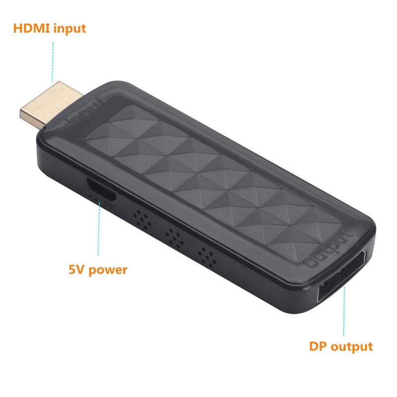 Adaptor btsg 1080P to DP Converter Monitor Komputer Colokan Lapis Emas