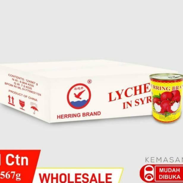 

ngu-15 Herring Lychee Leci 1 Dus / 12 Kaleng x 567gr Selagi Murah