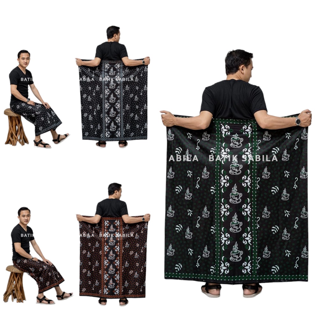 Sarung Katun Print Kopi Dewasa / Sarung Bordir Aceh Premium / Sarung Wadimor / Sarung Bhs / Sarung Pria / Sarung Wayang / Sarung Lukis / Sarung Pekalongan