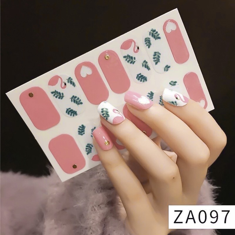 COCO MAMA  Stiker Kuku Tahan Air/ Korean Style Nail Sticker Nail Art Fake Nails Stiker