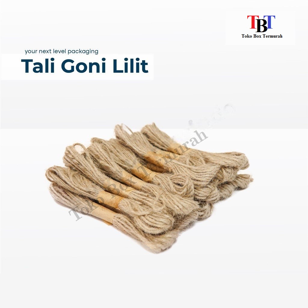 

Tali Goni Lilit 3 PLY (+- 4,5 meter) tali/goni/taligoni/hampers/kado