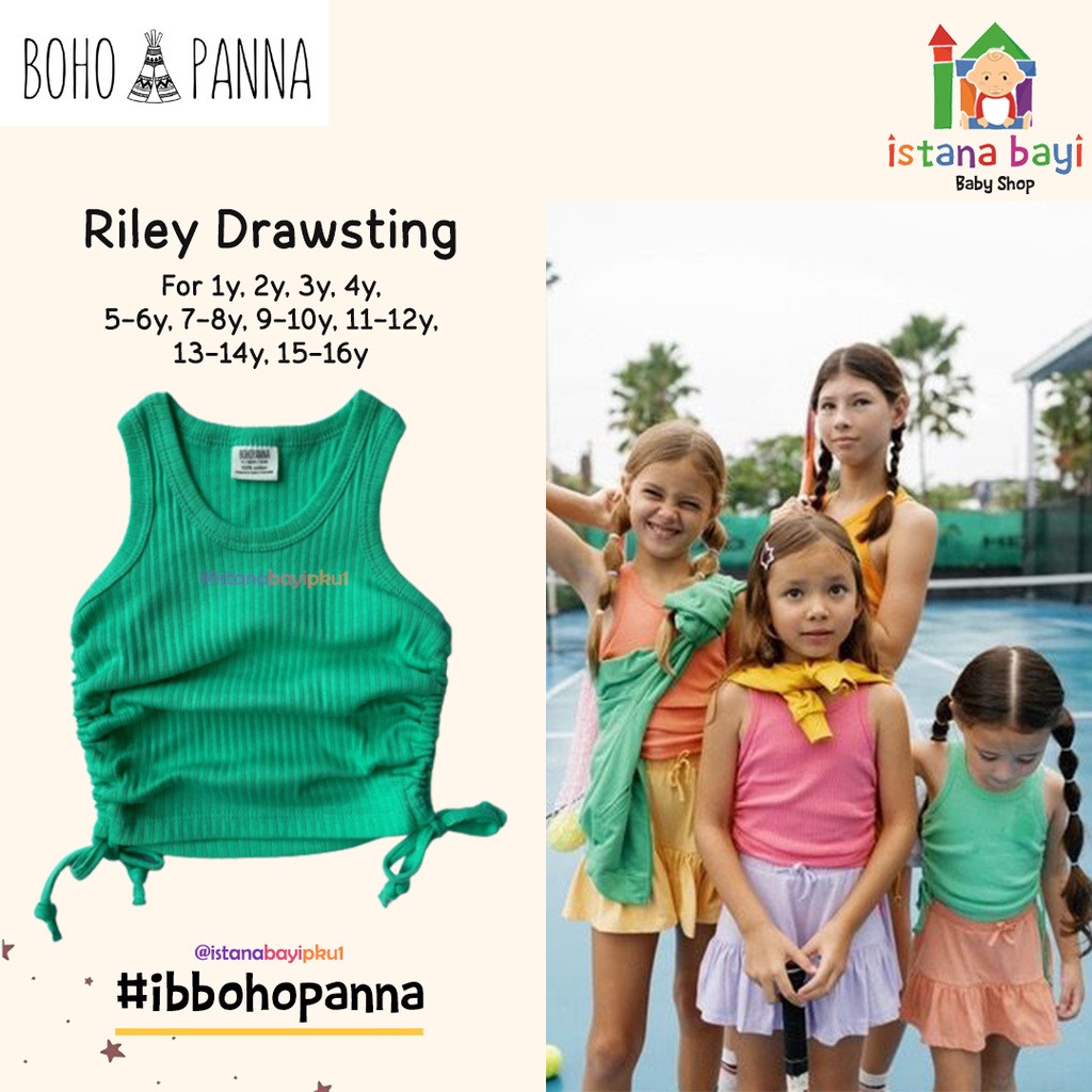 BOHOPANNA - RILEY DRAWSTRING TOP - KAOS ANAK PEREMPUAN 1-10 TAHUN
