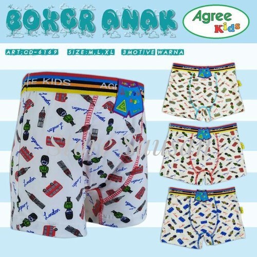 [ISI 3] CD Anak AGREE 6169 Motif Anak Model BOXER Motif - Pakaian Dalam