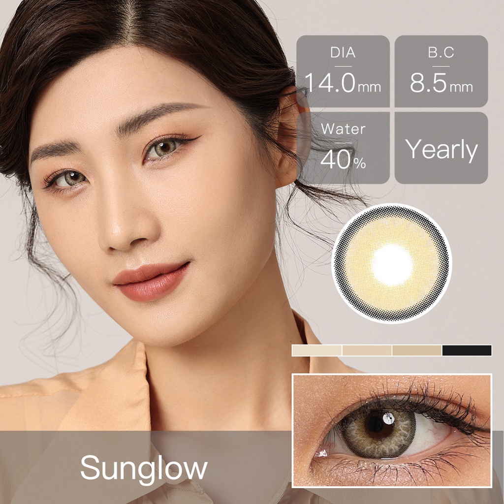 [✅Hadiah gratis]  Softlens Mata Normal,  Lensa Kontak Warna Alami, Soflens Murah Grey Lensa Warna