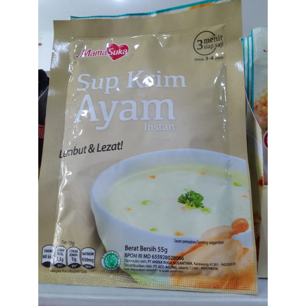 

MamaSuka Sup Krim Ayam Halal 55 Gram Enak & Lembut